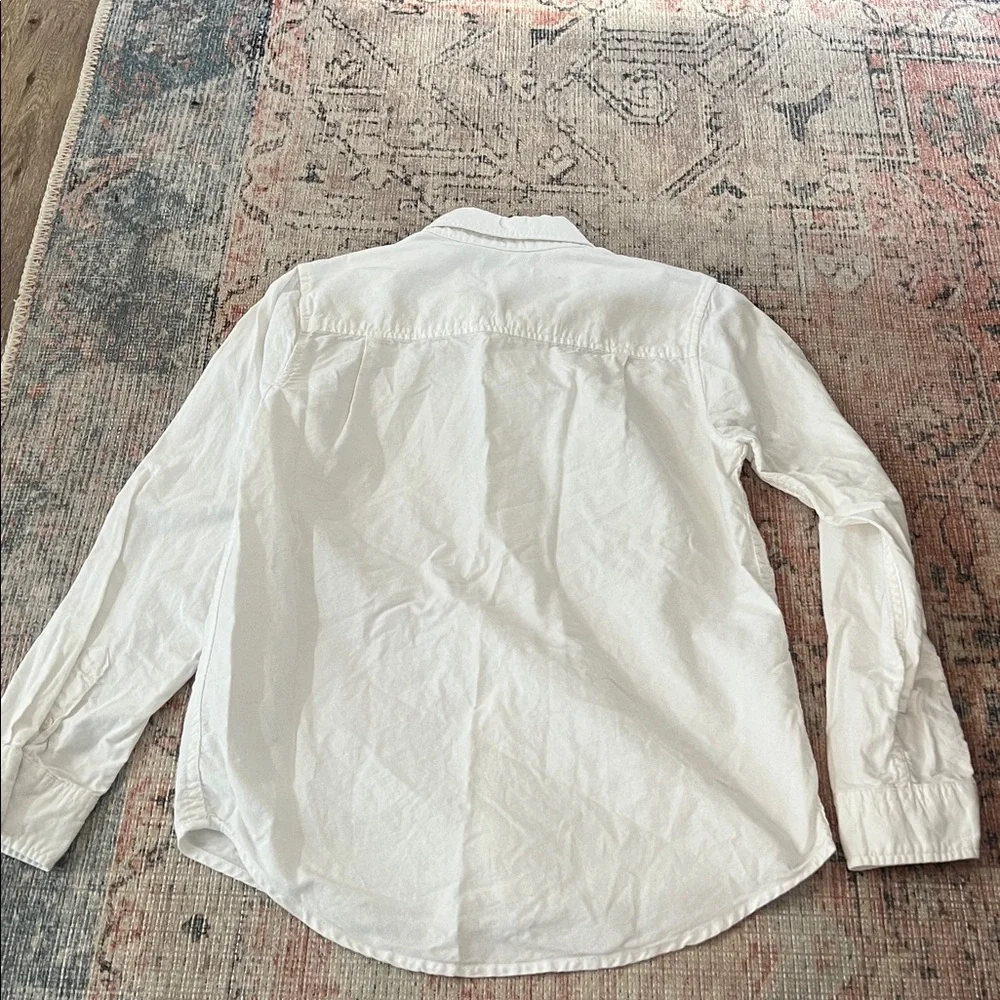 The Children’s Place Boys White Button Up Shirt Size Large 10/12